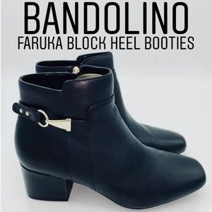 bandolino faruka block heel zip booties